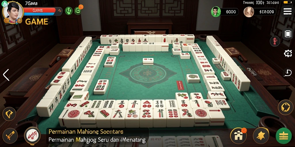 Tampilan gameplay Mahjong di 7GAME yang seru dan menantang.