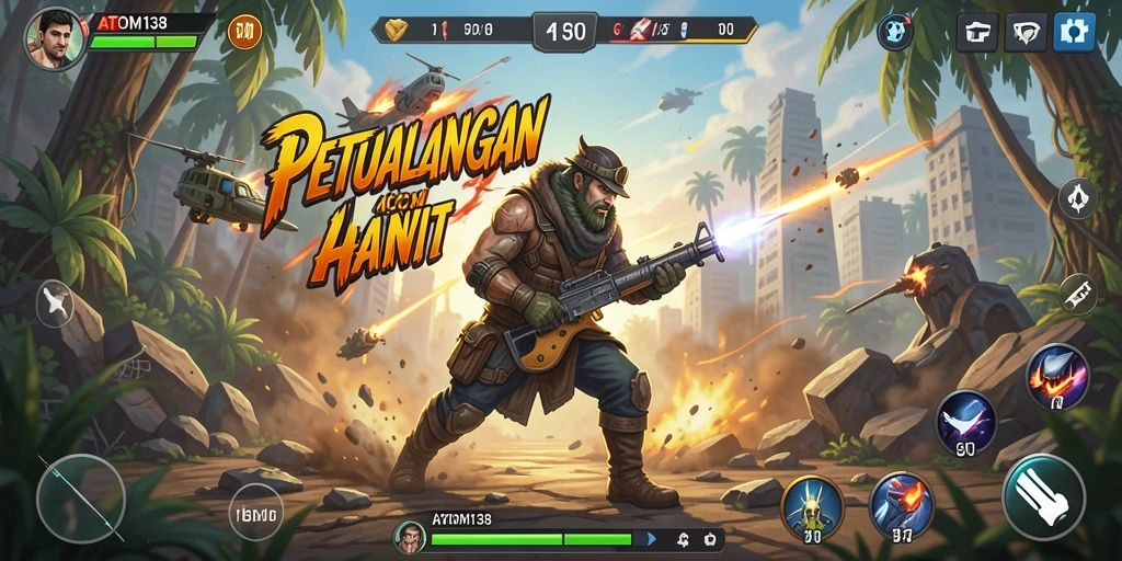 Tampilan menarik dari gameplay aksi seru ATOM138.