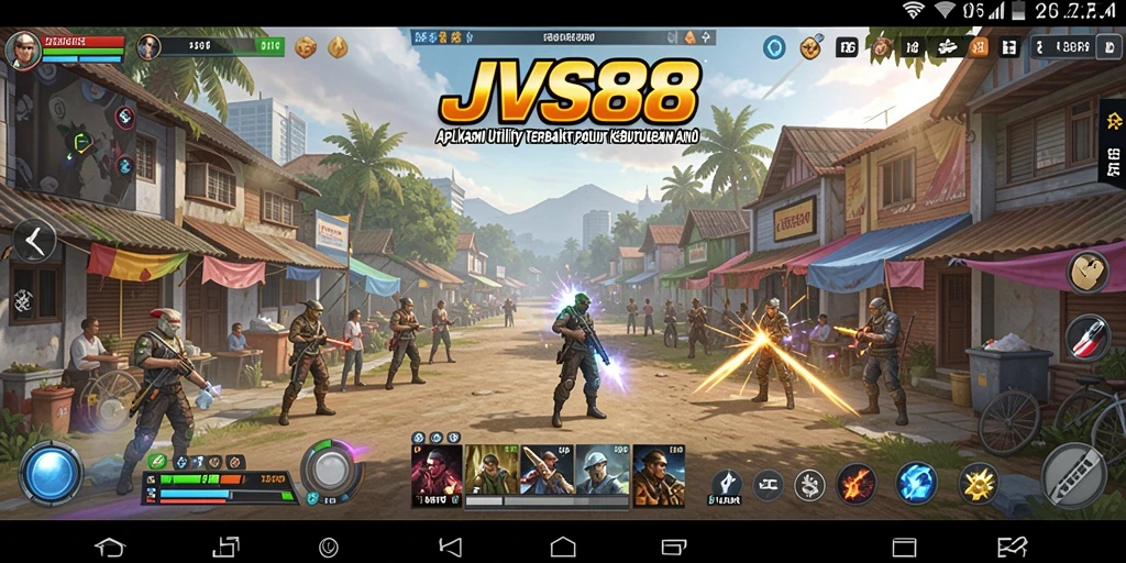 Tampilan utama aplikasi JVS88 dengan fitur-fitur Utility yang lengkap.