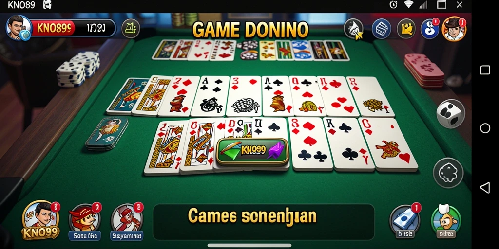 Screenshot gameplay KNO89 yang menunjukkan keseruan bermain Domino.