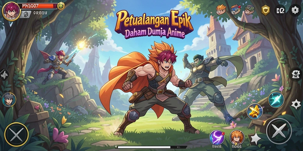Tangkapan layar PRG007 menampilkan aksi pertarungan karakter Anime yang menegangkan.