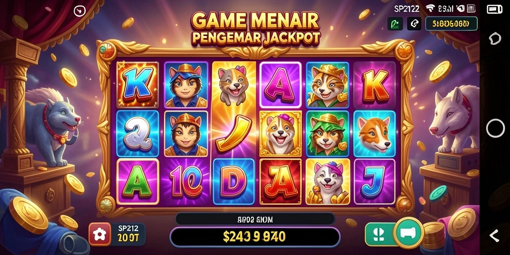 Tampilan gameplay SP212 menampilkan putaran Slot yang seru dan dinamis.