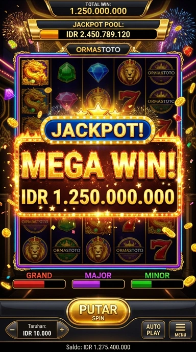 Tampilan awal aplikasi ormastoto yang menarik dan mudah dinavigasi.